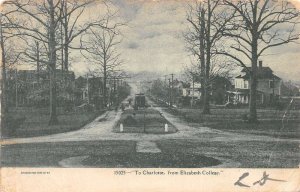 Charlotte North Carolina View from Elizabeth College Vintage Postcard AA110136