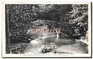 Old Postcard Saint Jean Pied Fort Bridge Eyharaberry