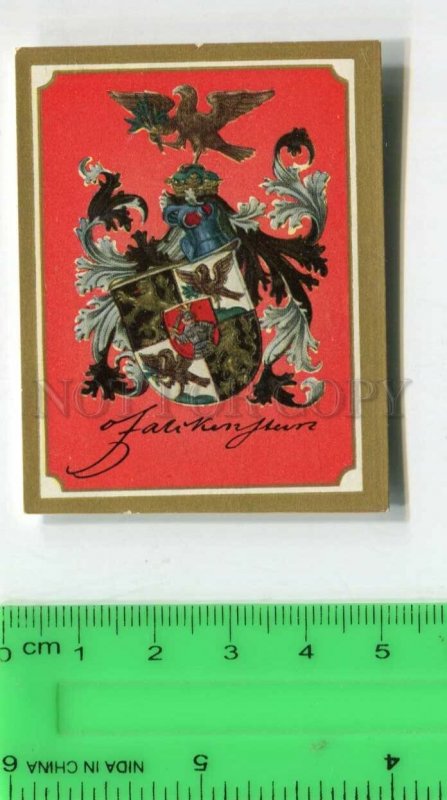 428124 coats of arms Vintage Friedrich Hindenburg Tobacco Card w/ ADVERTISING