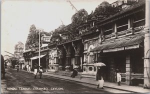 Sri Lanka Ceylon Hindu Temple Colombo Vintage RPPC C146