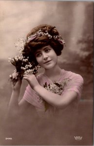 Beautiful Girl With Flowers