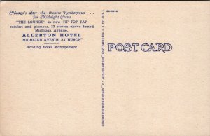 Postcard Tip Top Tap Allerton Hotel Chicago IL