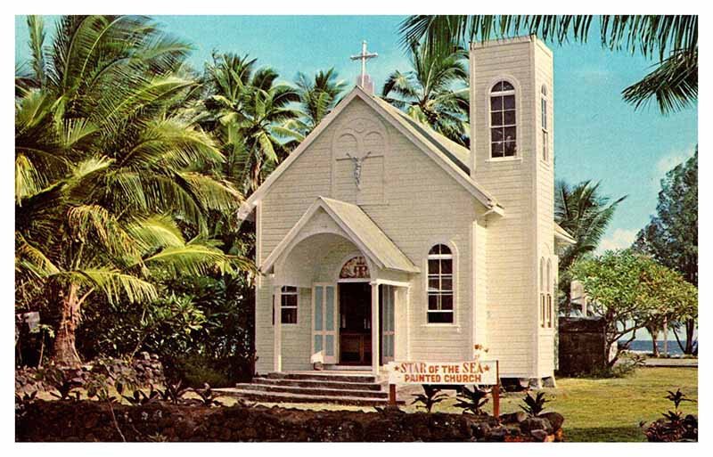 Postcard CHURCH SCENE Kalapana Hawaii HI AP0400