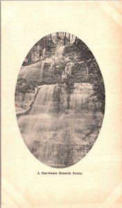 Postcard Card New York A Harriman State Park Branch Scene Waterfall ~1900 V213