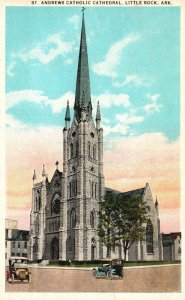 Vintage Postcard 1920's St. Andrews Catholic Cathedral Little Rock Arkansas