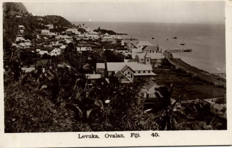 fiji islands, LEVUKA, Ovalan (1930s) F.W. Caine RPPC 45