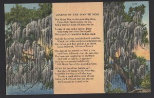 Legend of the Spanish Moss Pub by Tichnor Quality Views ~ Linen