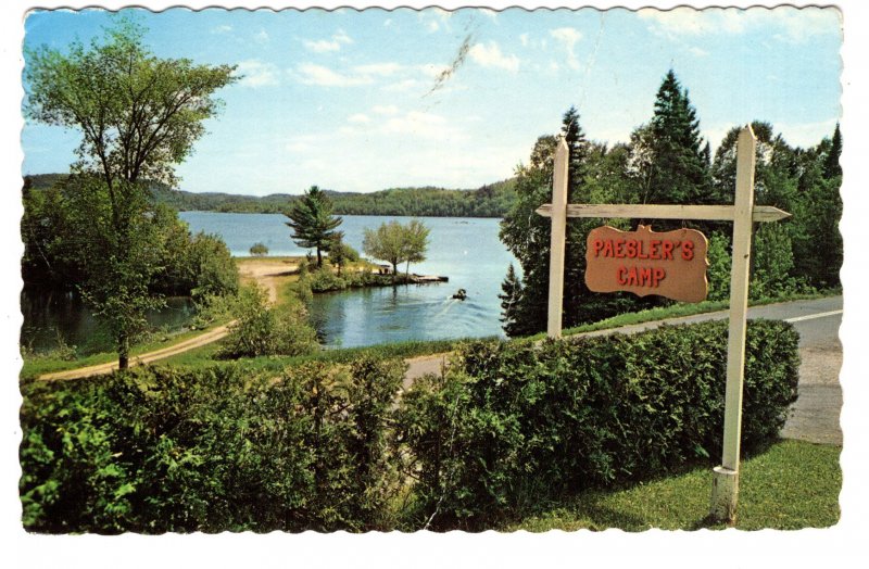 Greetings from Paeslers Camp, Val des Bois, Quebec, Used 1972
