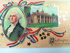 Vintage Postcard General George Washington The Father of His Country Divided