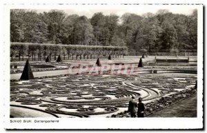 Old Postcard Schloss Bruhl Gartenparterre