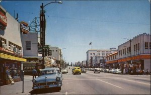 Ventura California CA Pickup Truck Coca Cola 1950s Street Scene Vintage Postcard