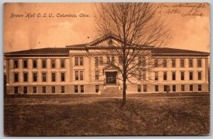 Vtg Columbus OH Ohio State University Brown Hall O.S.U. 1900s View Old Postcard