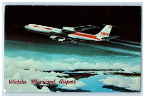 1978 TWA Superjets Wichita Municipal Airport KS Vintage Posted Postcard 