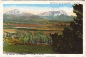 Spanish Peaks, San Isabel National Forest, Colorado, Vintage Postcard