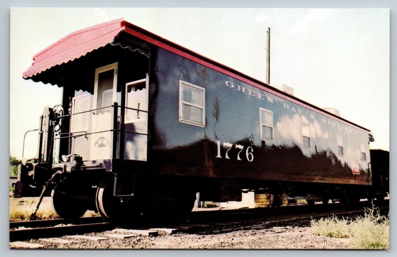 Railroad Locomotive Postcard - Green Bay and Western Railroad #1776