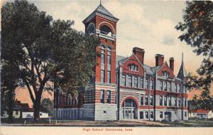 B4/ Oskaloosa Iowa Ia Postcard c1910 High School Building