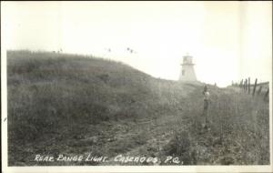 Cascades Quebec Rear Range Lighthouse Real Photo Postcard