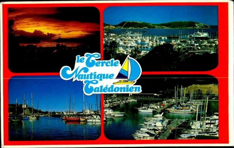 CE0843 new caledonia noumea yacht club boats pier harbour pacific ocean