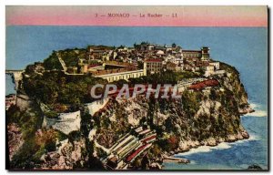 Old Postcard Monaco Rocher
