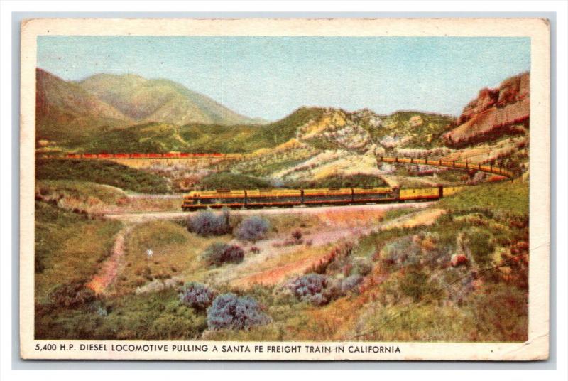 Santa Fe Freight Train  in CA