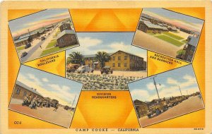 Camp Cooke California 1943 WWII Soldiers Postcard Multiview Vandenburg