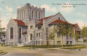 Missouri Kansas City First Baptist Church At Linwood And Park 1910