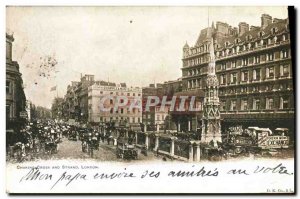 Old Postcard London Charing Cross And Strand