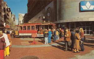 Powell & Market Street Scene, Cable Car, San Francisco, CA 1973 Vintage Postcard