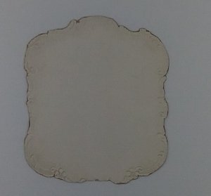 Die Cut Embossed Card - Fancy Dressed Victorian Couple Marked E.B. - Blank Back