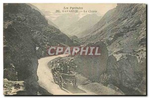 Old Postcard The Pyrenees gavarnie Chaos hitch