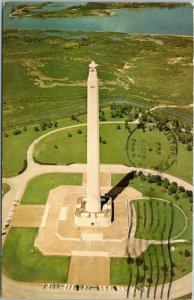 San Jacinto Museum and Monument - aerial  Texas postcard