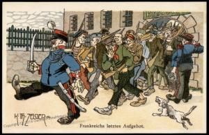 Germany WWI Patriotic Anti France Card Frances Last Offer 81127