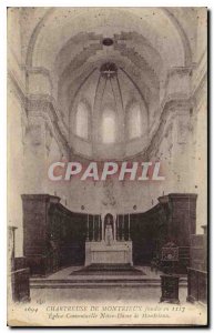 Postcard Old Chartreuse Montrieux founded in 1117 Conventual Church of Our La...