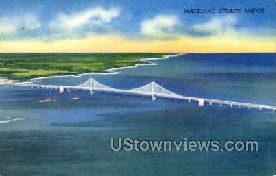 Mackinac Straits Bridge in Mackinac, Michigan