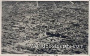 Panorama de la Ciudad Lima Puru Postcard