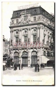 Postcard Old Paris Theater de la Renaissance