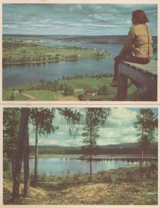 Daredevil Finland Lady in Suomi 2x Postcard s