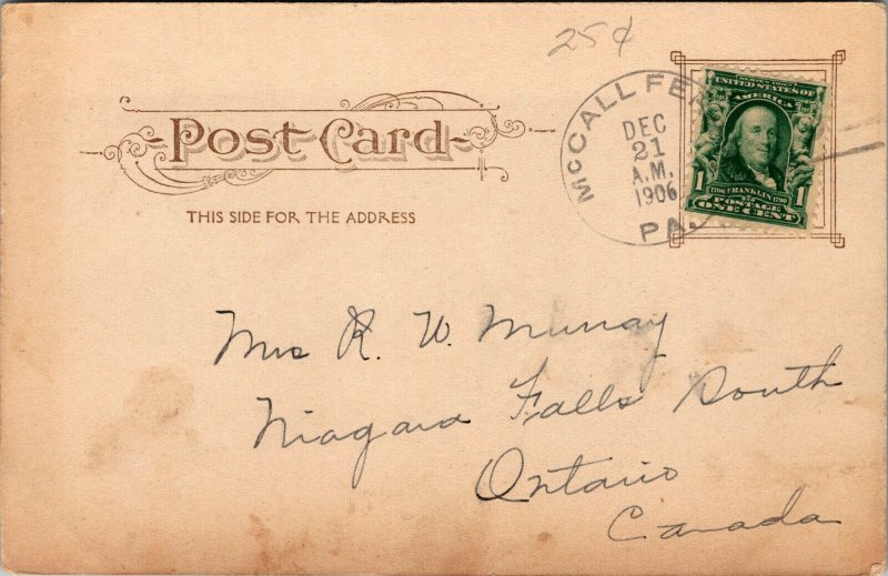 Vtg 1906 Main Building Franklin Marshall College Lancaster PA Postcard