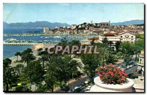 Old Postcard The French Riviera Cannes corner of the Corniche overlooking the...