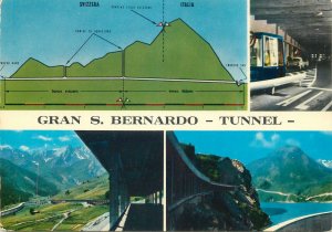 Postcard Switzerland Gran S Bernardo Tunnel