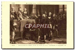 Old Postcard Musee De Versailles Couder Installing the & # 39Etat Council pal...