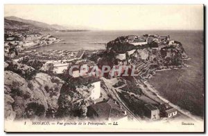 Monaco Old Postcard General view of the principality