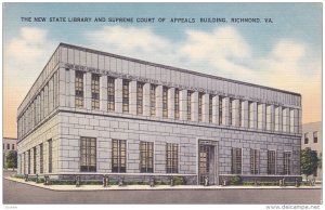 The New State Library And Supreme Court Of Appeals Building, RICHMOND, Virgin...