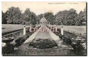 Old Postcard Chateau de Chantilly The Island of Love