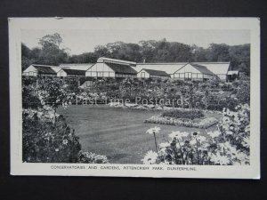 DUNFERMLINE Pittencrief Park CONSERVATORIES Old Postcard by William Allan