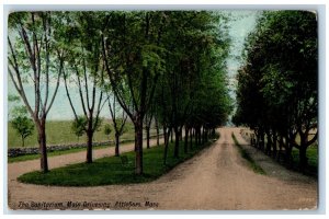 1919 The Sanitarium Main Driveway Dirt Road Attleboro Massachusetts MA Postcard