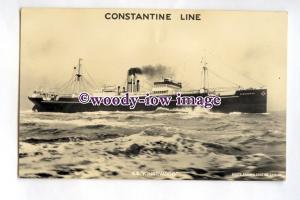 pf0197 - Constantine Line Cargo Ship - Kingswood , built 1929 sunk 1943 postcard