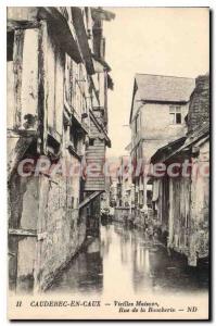 Postcard Old CAUDEBEC En Caux Old Houses Rue De La Boucherie