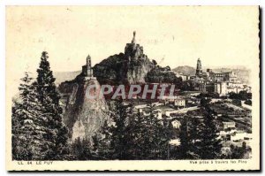 Old Postcard Le Puy view taken through the Pines