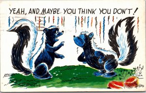 Petley comic one smelly skunk to another Yeah, and maybe you think you don't!